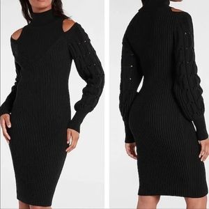 New Express Sweater Dress with shoulder cut outs